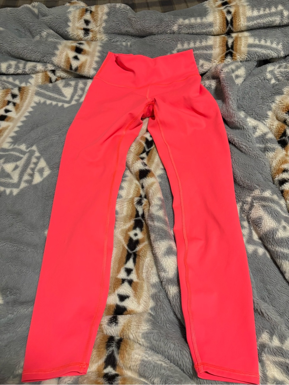 ALO Yoga Neon Coral High-Rise Leggings